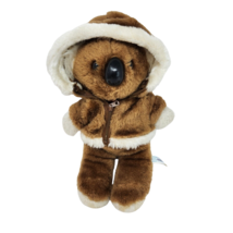 13&quot; VINTAGE INTERPUR BROWN KOALA BEAR STUFFED ANIMAL PLUSH TOY W/ ZIPPER... - £29.61 GBP