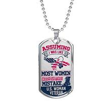 Unique Gifts Store Woman Veteran - Luxury Dog Tag Necklace - £31.28 GBP