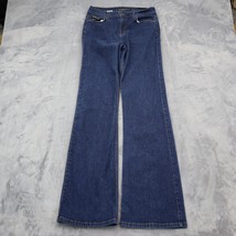 DKNY Pants Womens 6L Blue Bootcut Mid Rise Denim Button Zip Medium Wash Jeans - £23.34 GBP
