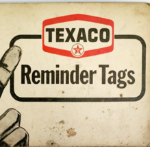 1960-70s Texaco Gasoline And Oil Company Reminder Tags Used Service Reco... - $19.99