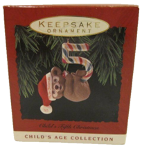 1 X Hallmark 1993 Child&#39;s Fifth Christmas Keepsake Ornament QX5222 - £9.01 GBP