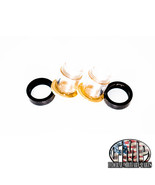 2 Tan Lens Covers + 2 Seals Led Green Bulbs fits Humvee Dash 12339203-1 - $29.83