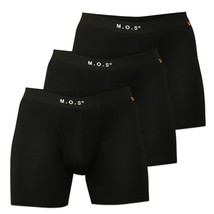 Mens Underwear Boxer Briefs with Pouch Moisture Wicking Long Boxer 3 Pack - £20.39 GBP