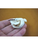 TNE-BIR-HU-517-A) little Hummingbird bird + flower TAGUA NUT figurine ca... - €24,20 EUR