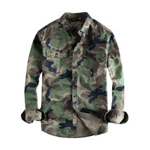 Camouflage  Military Style Dress Shirt - £23.83 GBP+