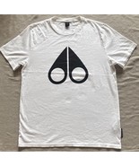Moose Knuckles Essential Black Logo Graphic White T-Shirt Size M NWOT - $730.22 MXN