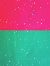 Sequin Holographic Sparkle Christmas Red &amp; Green Gift Paper 20 Sheets 20&quot;x20&quot; - £6.36 GBP