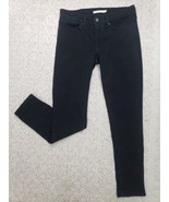 Levis 711 Skinny Ankle Jeans Womens 27 x 27 Mid Rise Black Classic Stret... - £14.65 GBP