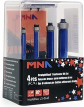 Mna Top Bearing Flush Trimming Bits Set Of 4, Straight Flush, Send Bearing - €35,95 EUR
