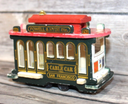 SAN FRANCISCO CABLE CAR POWELL &amp; HYDE STREET TRAIN WOOD TOY MOBILE WHEEL... - $143.83 MXN