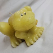 1970s Handcrafted Vintage Anthropomorphic Happy Frog Figurine Wax Candle - £14.75 GBP