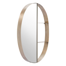 34&quot; Bronze Oval Steel Framed Accent Mirror - $2,226.00 MXN