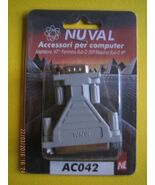 NUVAL AC042 F-SUB-D Adapter 25P / M SUB-D 9P - $105.91 MXN