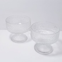 2-Indiana Glass Crystal Ice Champagne Sherbet Glasses - $20.67
