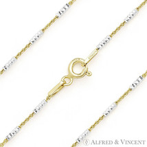 Bar Bead Cable Link Chain Necklace in 14k Yellow Gold-Plated 925 Sterling Silver - £12.82 GBP+