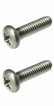 Pack of 2 - Pan Head Phillips Machine Screws Zinc Plated Steel 1/4-20 x 1-3/4&quot; - £5.97 GBP