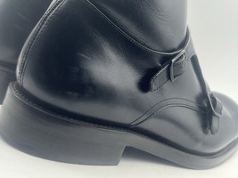 Wolverine Myles Boots Double Monk Strap Black Leather Harris Tweed Mens ... - $300.00