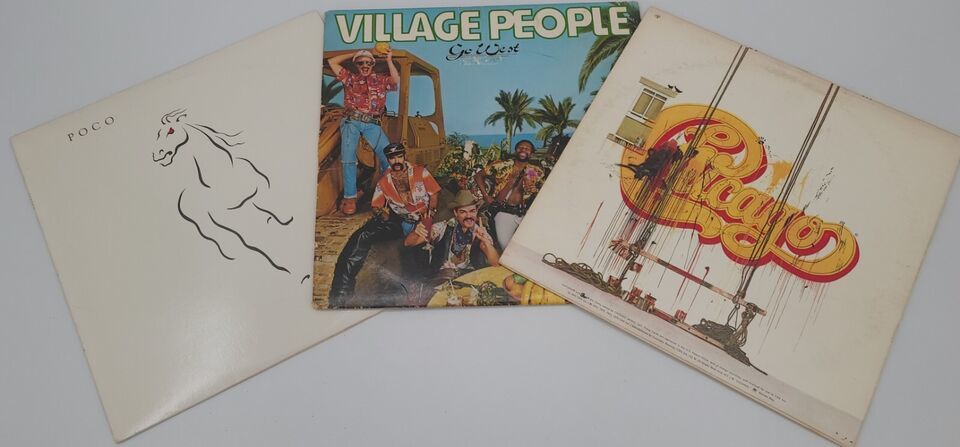 Primary image for Vintage Chicago Village People and Poco Vinyl LP Three Album Bundle
