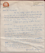 1964 Hand written letter Gulabdas Broker Gujarati Writer Journalist  India - £21.22 GBP