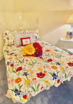Legacy A Ryan Company Wildflower Floral Custom F/Q Duvet Cover Set and Lamp - £339.72 GBP