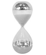 DECORATIVE OBJECT Silver Hourglass, 7.3&quot; J3 - £63.11 GBP