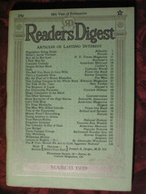 Readers Digest March 1939 John Gunther Ruth Gordon Aldous Huxley Bergen Evans - £5.48 GBP