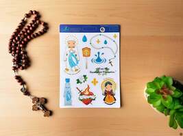 Our Lady of Lourdes Sticker Sheet / St. Bernadette Sticker - $10.51 CAD