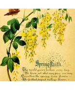 1930s Greeting Card Flowers Spring Faith Poem Quote Lithograph Ephemera ... - €17,16 EUR