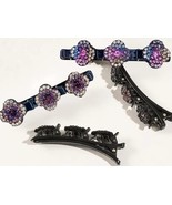 Five (5) Hair Clips ~ Sparkling Gemstones ~ Four-Leaf Clover ~ Hair Acce... - $42.10 CAD