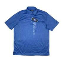 Men’s Large Greg Norman Play Dry Blue Pattern Polo Golf Shirt New wIth Tags - £10.11 GBP