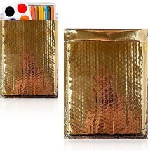 Gold METALLIC Poly Bubble Mailers 9.5 x 13.5 / 200 Mailing Padded Envelopes - £130.00 GBP