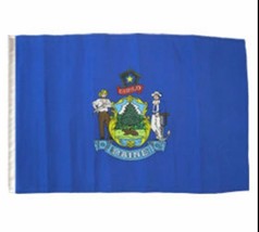 AES Maine State 12x18 12&quot;x18&quot; Sleeve Garden Flag - £3.10 GBP