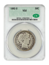 1892-S 50C CACG VG08 - $432.86