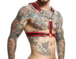 Mob Dngeon Eroticwear Cross Chain Harness Red Cherry O/S DMBL09 9 - £39.07 GBP