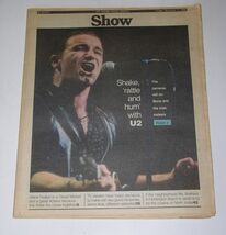 U2 Bono Show Newspaper Supplement Vintage 1988 Cover Story Rattle And Hum  - $24.99