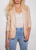 Blazer en cuir pour femme Beige pur agneau taille XS SML XL XXL 3XL sur mesure - £109.93 GBP