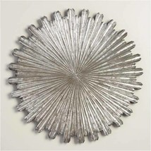 Wall Mirror Round For Home Silver Antique finish MDF &amp; Glass - £89.48 GBP