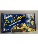 Ziploc Zip&#39;N Steam Medium Cooking Bag-Pack of 10~DISCONTINUED NEW SEALED - $375.15 MXN