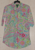 Excellent Womens Lauren Ralph Lauren Pretty Floral Print Sleep Shirt Size S - £20.07 GBP