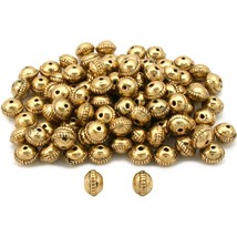 Saucer Bali Beads Antique Gold Plated 8.5mm Approx 100 - £13.53 GBP