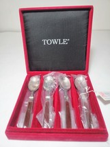 Towle Stainless Steel Enamel Demi Spoon (Set of Four) - £10.28 GBP