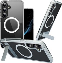 For Samsung Galaxy S24 Plus Case Compatible with Built in Metal Kickstand Anti Y - £54.69 GBP