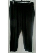 Lisa Rinna Collection Banded Bottom Knit Crop Pants Slate Black M NEW A2... - £19.08 GBP