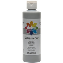 Ceramcoat Acrylic Paint 8oz-Rain Grey. - £19.09 GBP