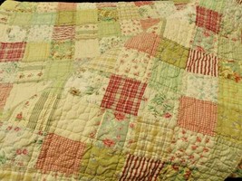 Pottery Barn Quilt Vintage Cotton Patch Work Quilt - £212.53 GBP