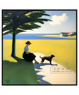 Woman with Her Dog in the Park 2019 Jasper Collins * Solitude * Frame Wo... - $1,460.49 MXN