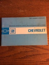 71&#39; 1971 CHEVY CHEVROLET CAR OWNER&#39;S MANUAL AUTOMOBILE  caprice impala G... - $18.26
