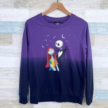 Nightmare Before Christmas Soft Sweatshirt Pajama Top Purple Womens Small - £16.04 GBP