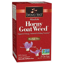 Bravo Herbal Tea Absolute Horny Goat Weed 20 Bags Energy Adrenal &amp; Kidney NO GMO - £5.41 GBP