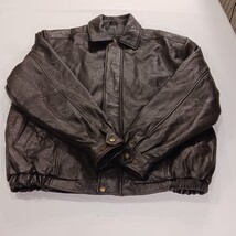 Excelled RN# 20849 Men's Brown Full Zip Pockets Leather Jacket Size Large  image 13